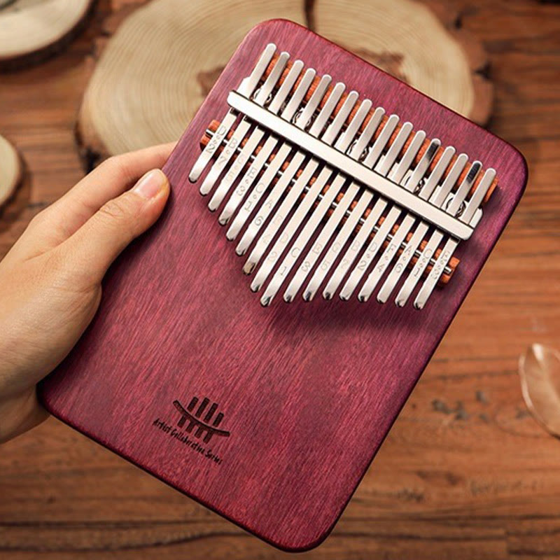 Kalimba Buddha Stones de 21 teclas, piano de pulgar de madera Peltogyne, piano de dedo portátil