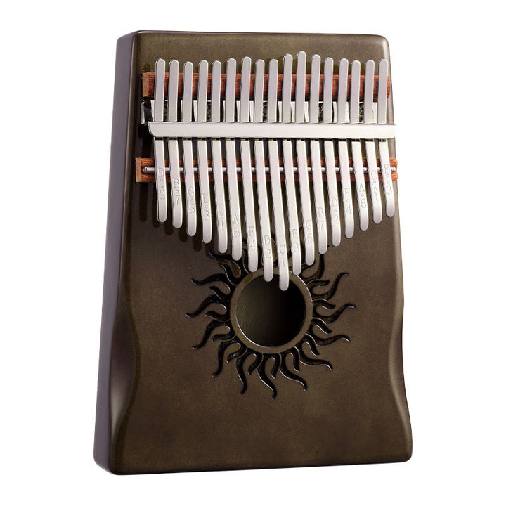 Kalimba Buddha Stones de 17/21 teclas, piano de pulgar con patrón solar, madera de arce, piano de dedo portátil para principiantes