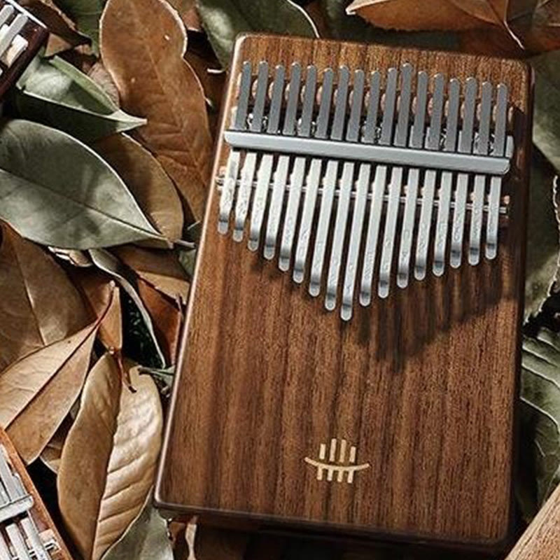 Piano de pulgar Kalimba de 21 teclas Buddha Stones, de nogal, portátil