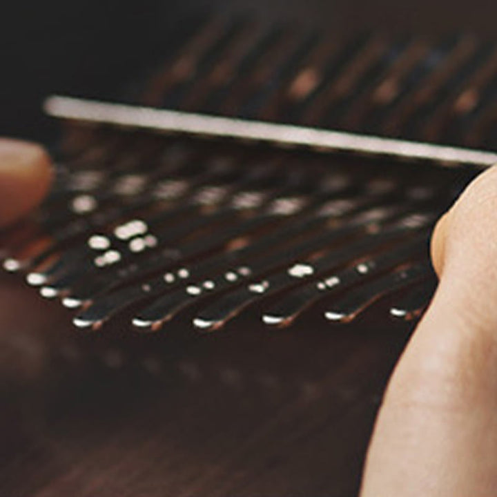 Piano de pulgar Kalimba de 21 teclas Buddha Stones, de nogal, portátil