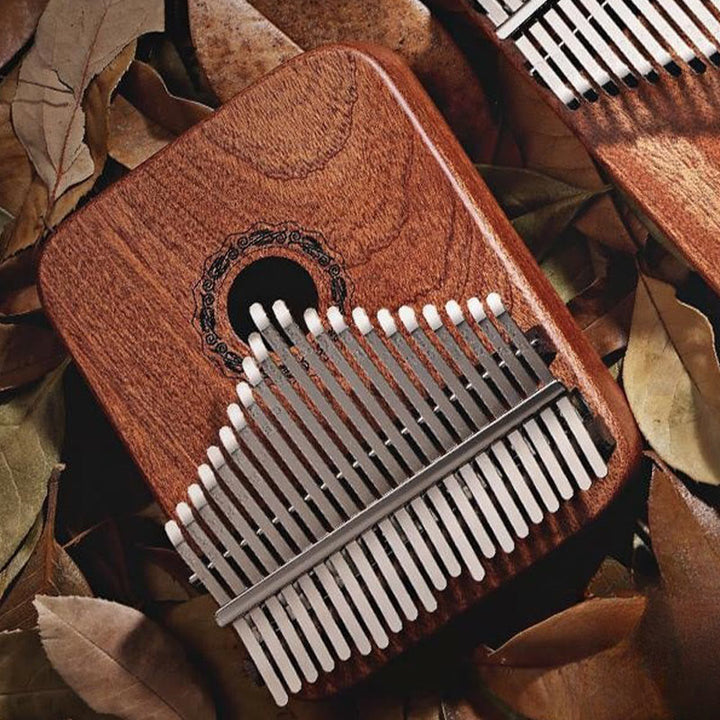 Piano de pulgar Kalimba de 21 teclas Buddha Stones, de sándalo amarillo, portátil