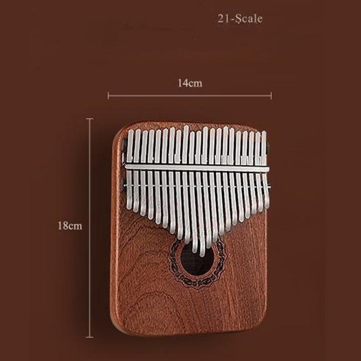 Piano de pulgar Kalimba de 21 teclas Buddha Stones, de sándalo amarillo, portátil