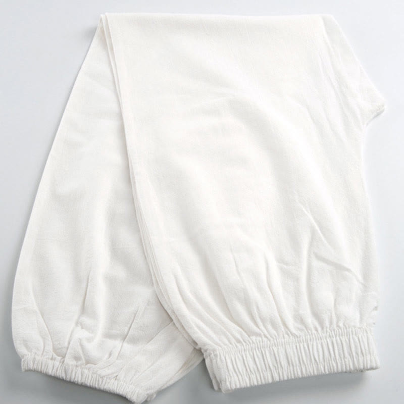 Pantalones de práctica de tai chi y qigong unisex de color sólido con cintura elástica y bolsillos , de Buddha Stones, para verano - image 9