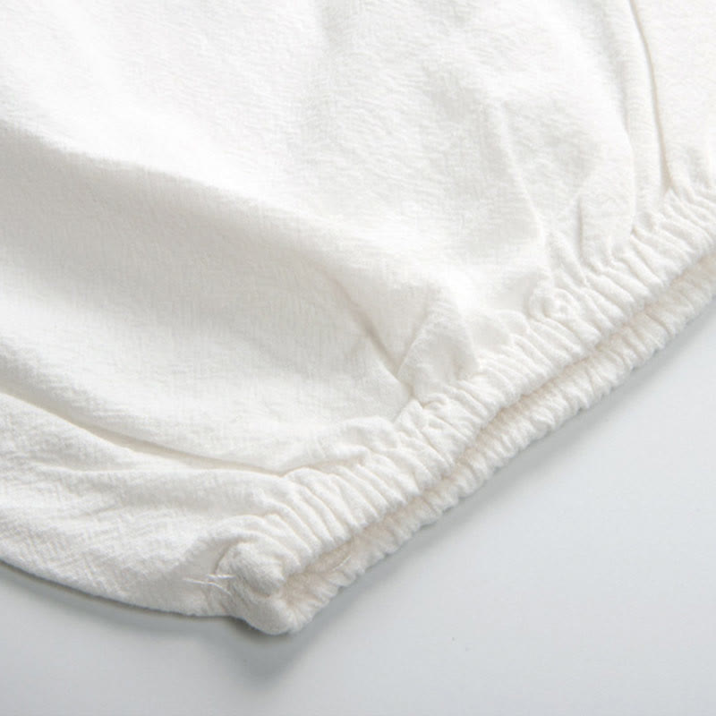 Pantalones de práctica de tai chi y qigong unisex de color sólido con cintura elástica y bolsillos , de Buddha Stones, para verano - image 6