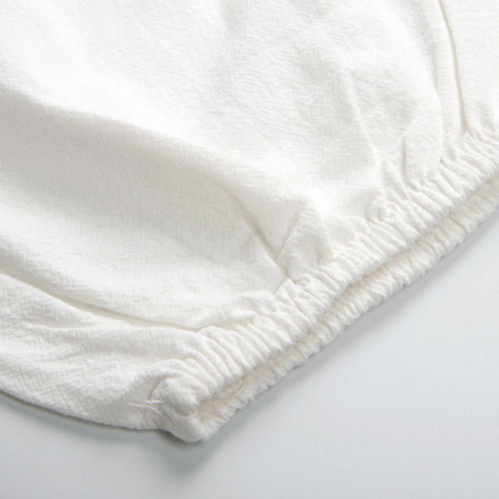 Pantalones de práctica de tai chi y qigong unisex de color sólido con cintura elástica y bolsillos , de Buddha Stones, para verano - image 6