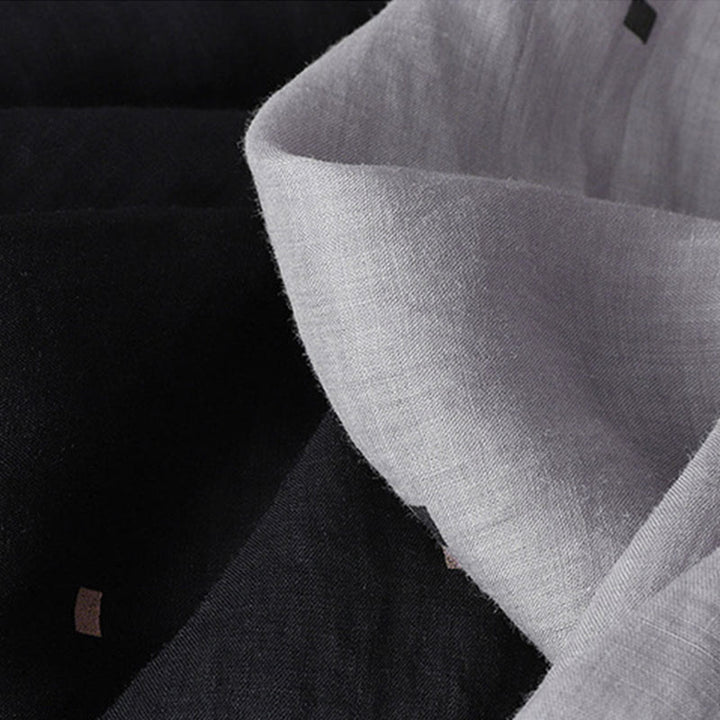 Pantalones anchos de lino y algodón para mujer con diseño de lunares de verano y bolsillos. - image 16