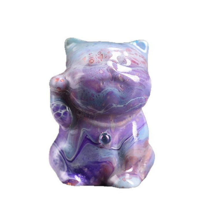 Mini gato de Buddha Stones de palisandro, lacado, artesanía, decoración cálida, color aleatorio (caja ciega) - image 11