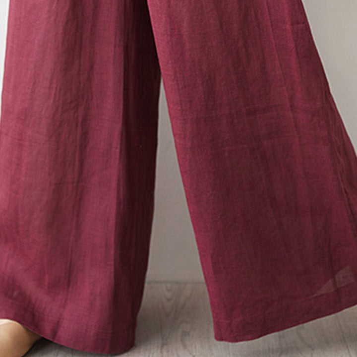 Conjunto informal de 2 piezas con Buddha Stones, camisa de manga tres cuartos, cuello inclinado, pantalones anchos con bolsillos, ropa de meditación, zen y tai chi para mujer - image 13