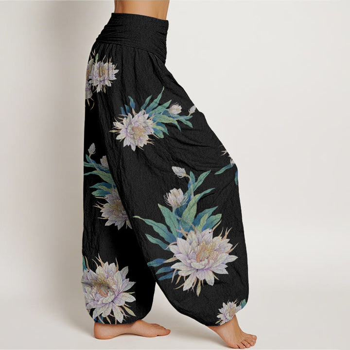 Pantalones harén con cintura elástica para mujer con estampado de Buddha Stones y epifilo - image 7