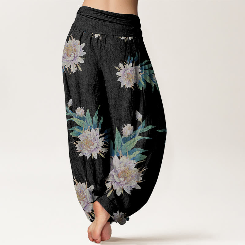 Pantalones harén con cintura elástica para mujer con estampado de Buddha Stones y epifilo - image 6