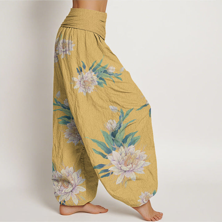 Pantalones harén con cintura elástica para mujer con estampado de Buddha Stones y epifilo - image 9