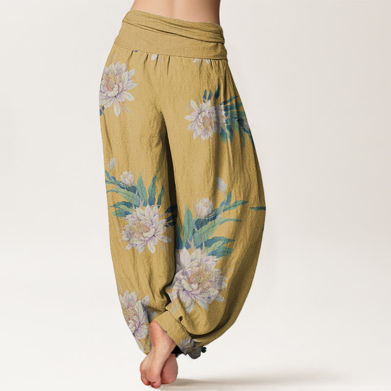 Pantalones harén con cintura elástica para mujer con estampado de Buddha Stones y epifilo - image 10