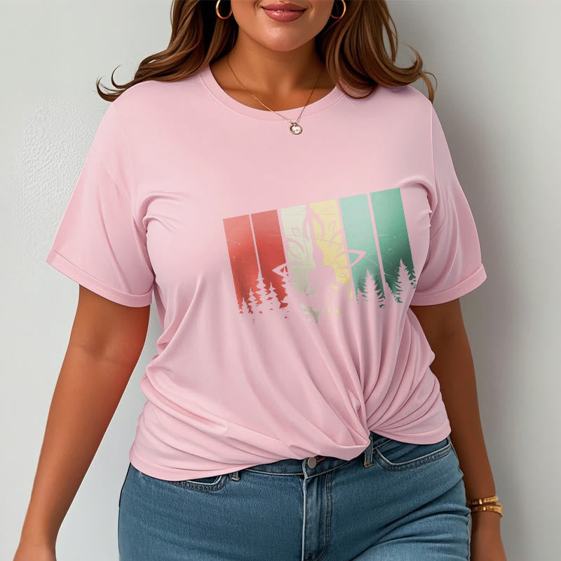 Camiseta de algodón con estatua de Buda meditando en posición de loto y estampado de sombras. - image 13
