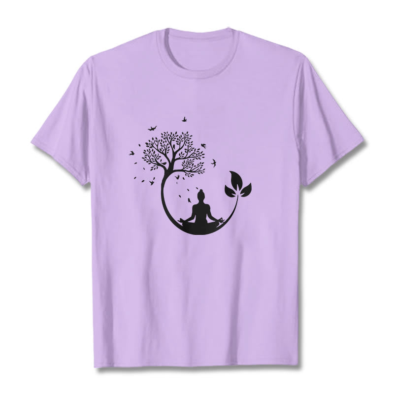 Camiseta de algodón con estampado de Buddha Stones de Buda - Ciruela - 2XL - image 17