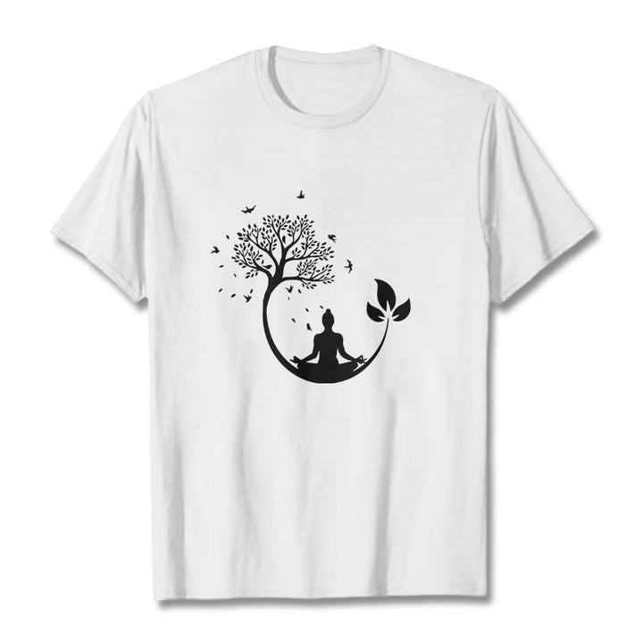 Camiseta de algodón con estampado de Buddha Stones de Buda - Blanco - 2XL - image 1