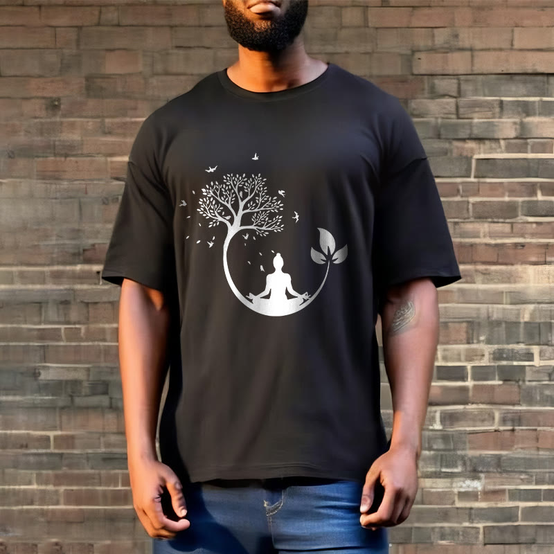 Camiseta de algodón con estampado de Buddha Stones de Buda - image 7