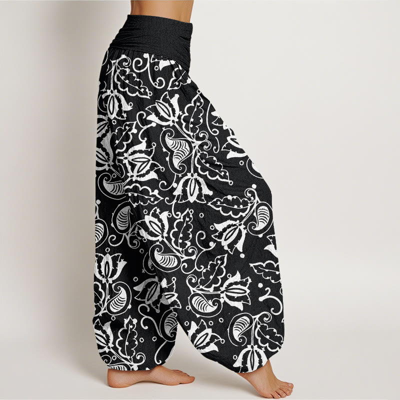 Pantalones harén con cintura elástica para mujer, estampado de cachemira , Buddha Stones - image 10