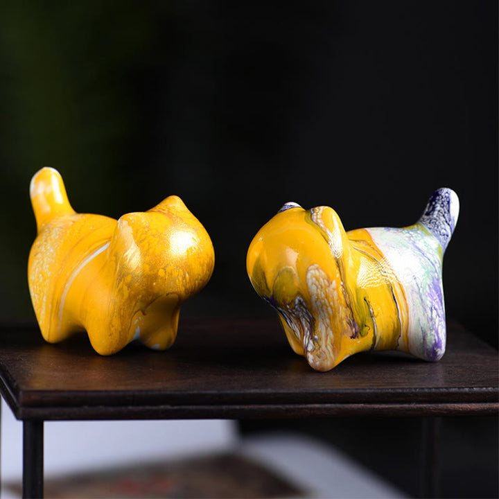 Mini gato encantador de Buddha Stones , madera de ébano, lacado, artesanía, decoración de paz - image 7