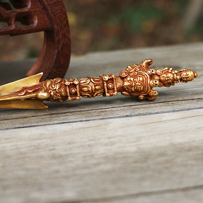 Buddha Stones hechas a mano, pequeñas, Nepal, Vajra Dorje, fuerza, cobre, metal, decoración - image 10