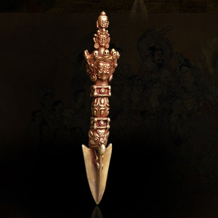 Buddha Stones hechas a mano, pequeñas, Nepal, Vajra Dorje, fuerza, cobre, metal, decoración - image 12