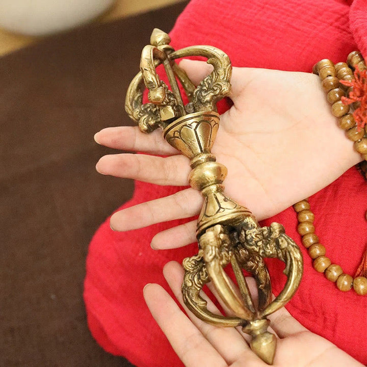 Buddha Stones hechas a mano en Nepal, Vajra Dorje, poder espiritual, cobre, metal, decoración del hogar