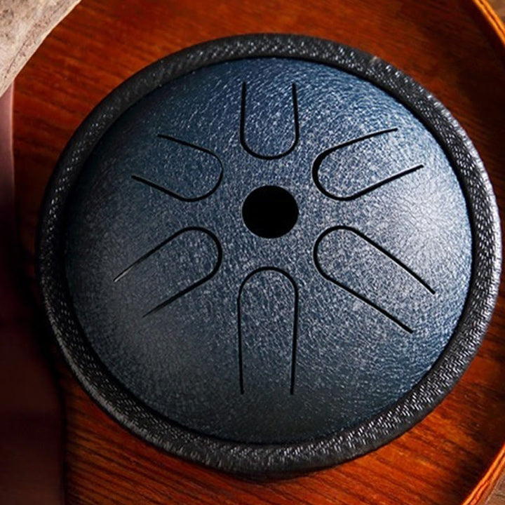 Tambor de lengüeta de acero Buddha Stones, para meditación, yoga, sanación sonora, 6 notas, 5,5 pulgadas