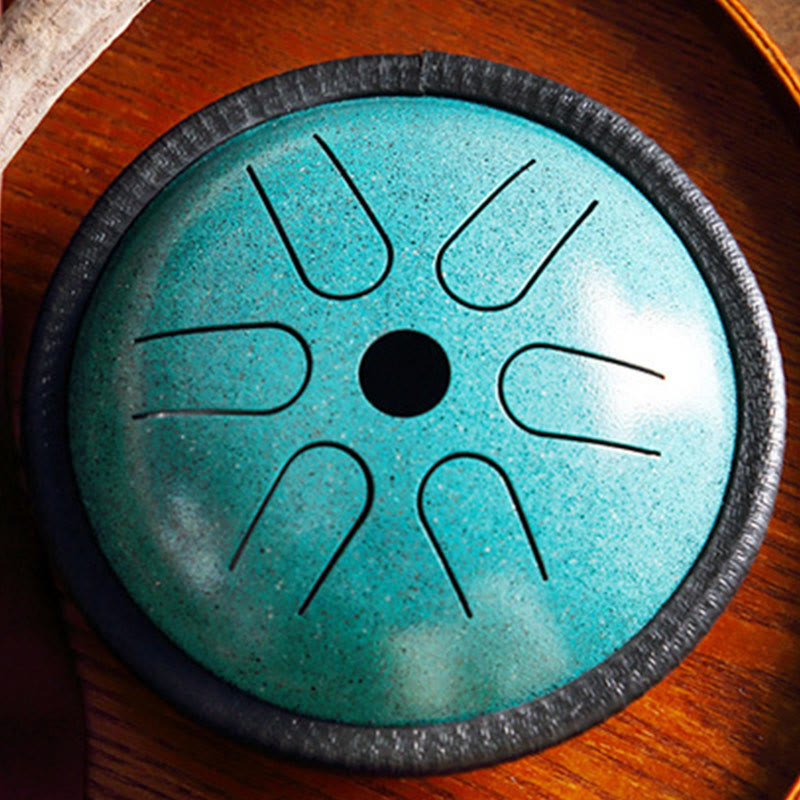 Tambor de lengüeta de acero Buddha Stones, para meditación, yoga, sanación sonora, 6 notas, 5,5 pulgadas