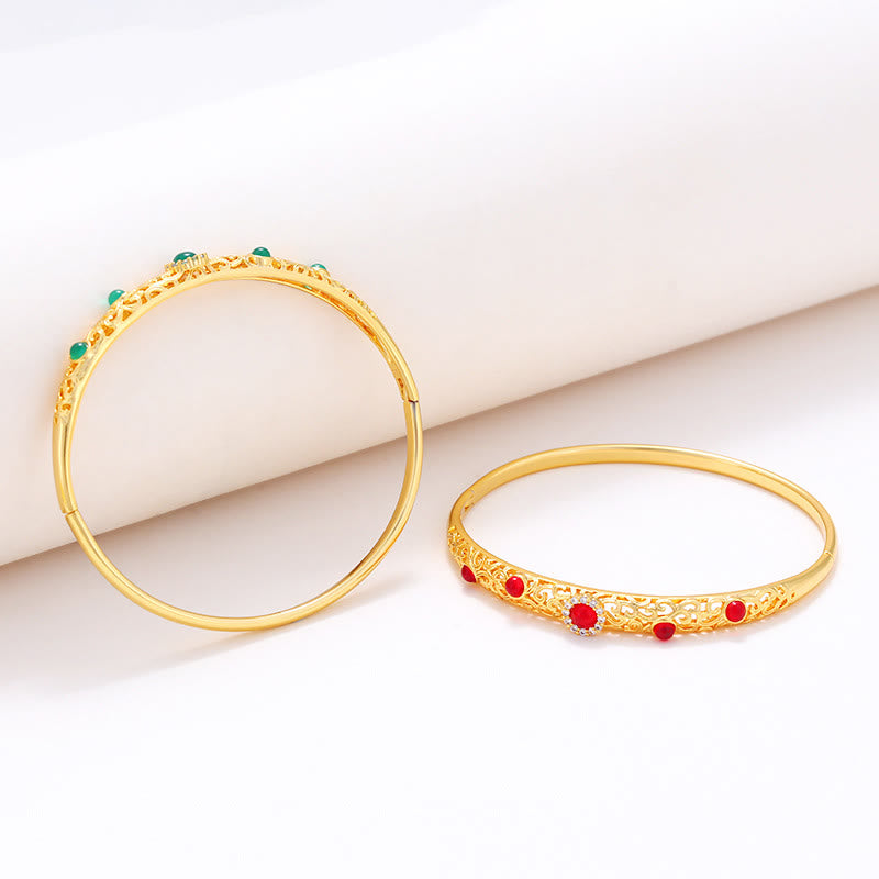 Pulsera de la suerte con circonitas y diseño de enredadera de Buddha Stones