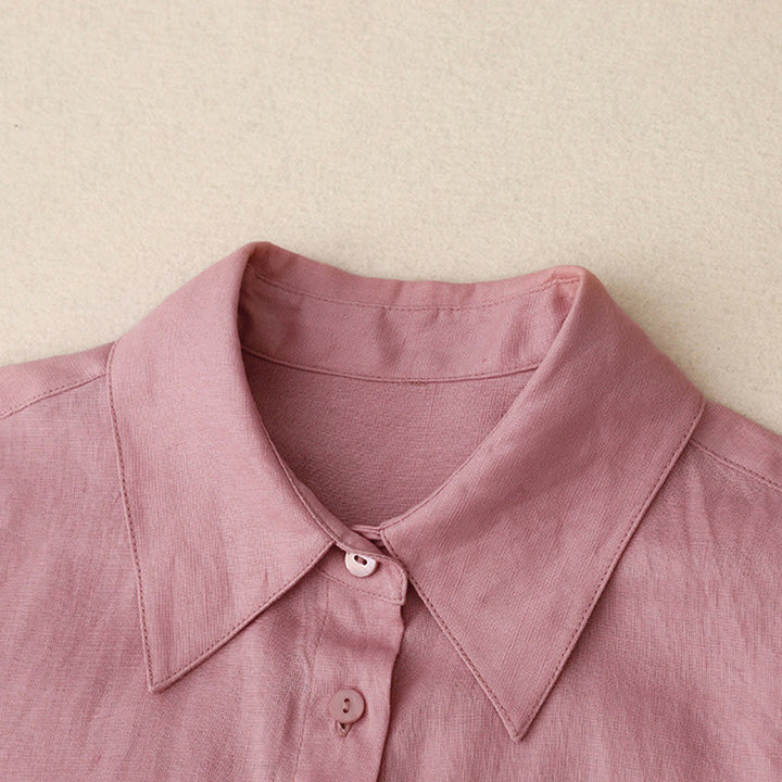 Conjunto de 2 piezas de camisa de manga larga con estampado de Buddha Stones y pantalones cortos para mujer, con bolsillos. - image 5