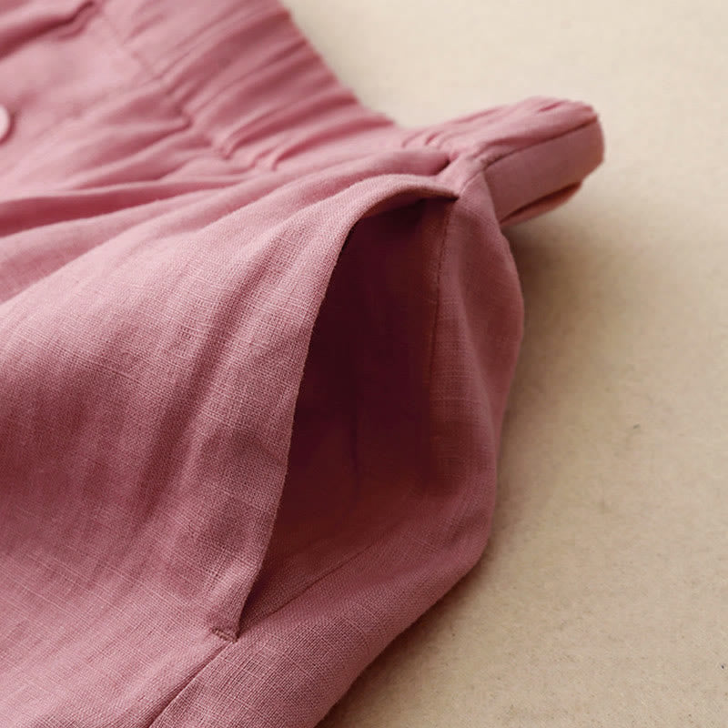 Conjunto de verano de 2 piezas con estampado de Buddha Stones: camiseta de manga larga, top y shorts lisos para mujer, ropa de meditación con bolsillos. - image 12