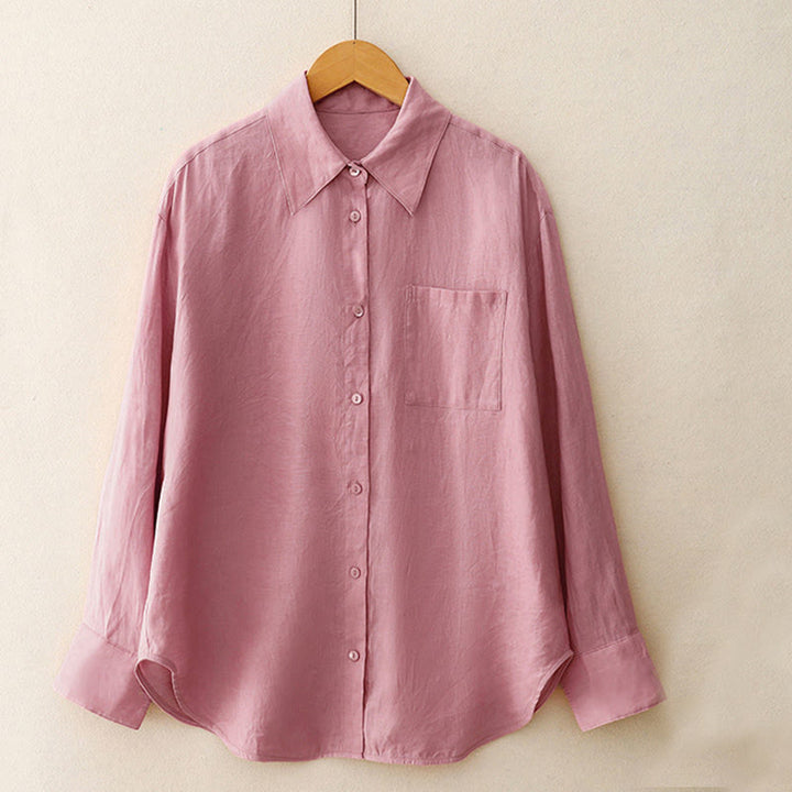 Conjunto de 2 piezas de camisa de manga larga con estampado de Buddha Stones y pantalones cortos para mujer, con bolsillos.