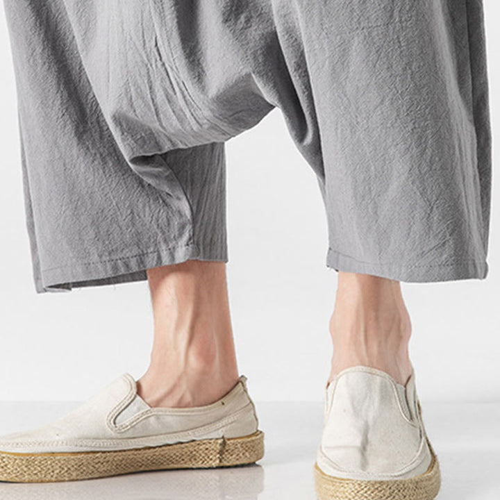Pantalones de pierna ancha para hombre, talla 7-8, con bolsillos, diseño casual de tiro bajo y cordón ajustable, Buddha Stones. - image 27
