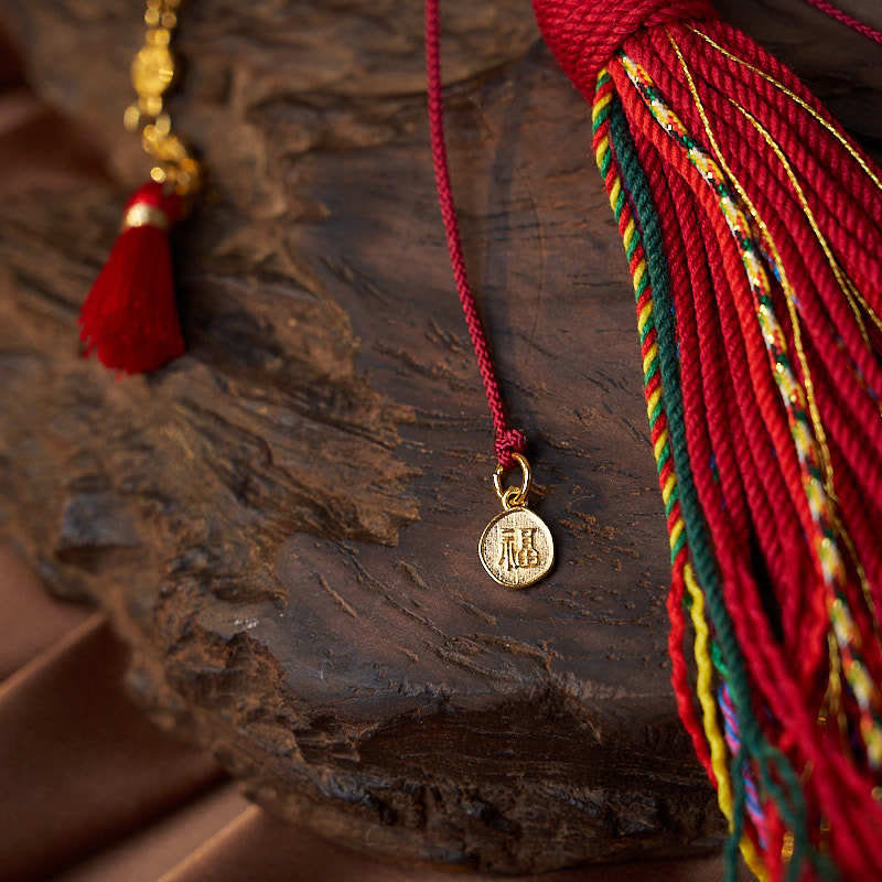 Mala de muñeca con 18 cuentas de Buddha Stones , monedas de cobre, borla tibetana, ágata roja, calmante - image 6