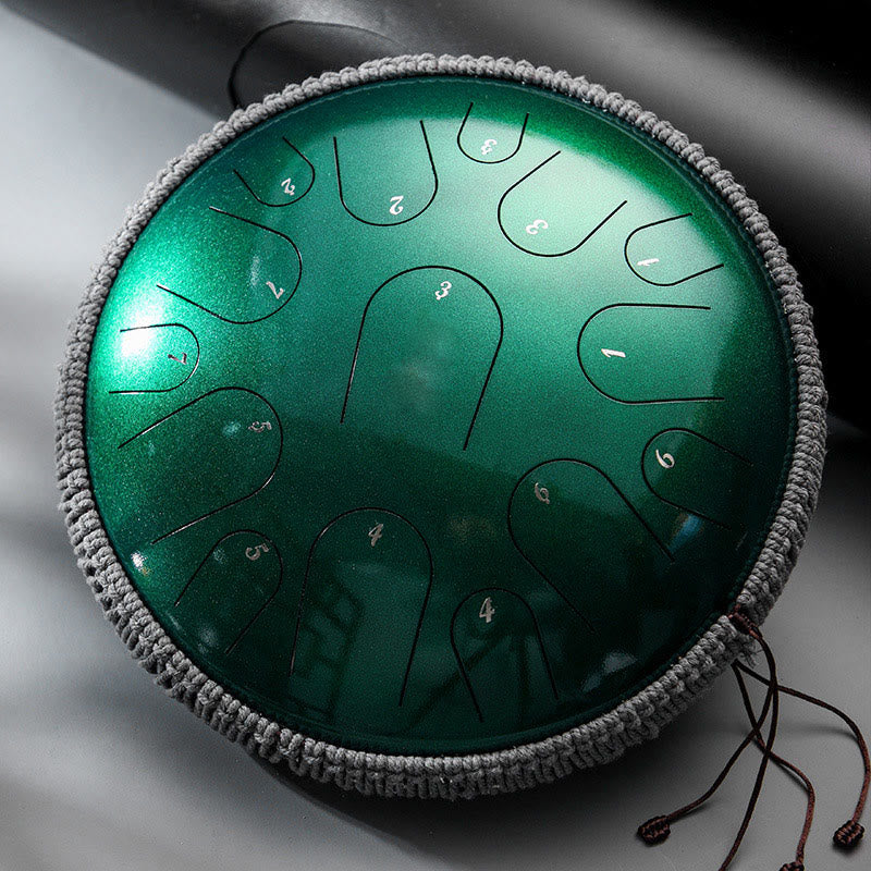 Tambor de lengüeta de acero Buddha Stones , para sanación sonora, meditación y atención plena, 15 notas, instrumento de percusión de 14 pulgadas - image 1