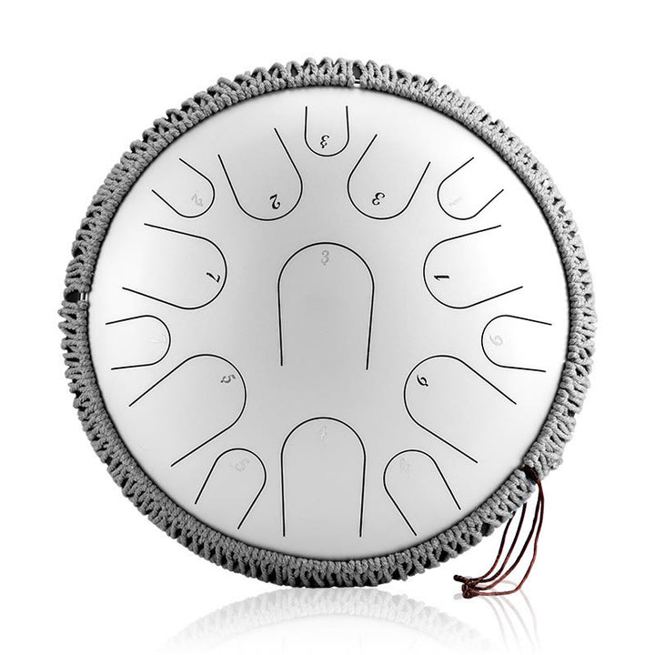 Tambor de lengüeta de acero Buddha Stones , para sanación sonora, meditación y atención plena, 15 notas, instrumento de percusión de 14 pulgadas