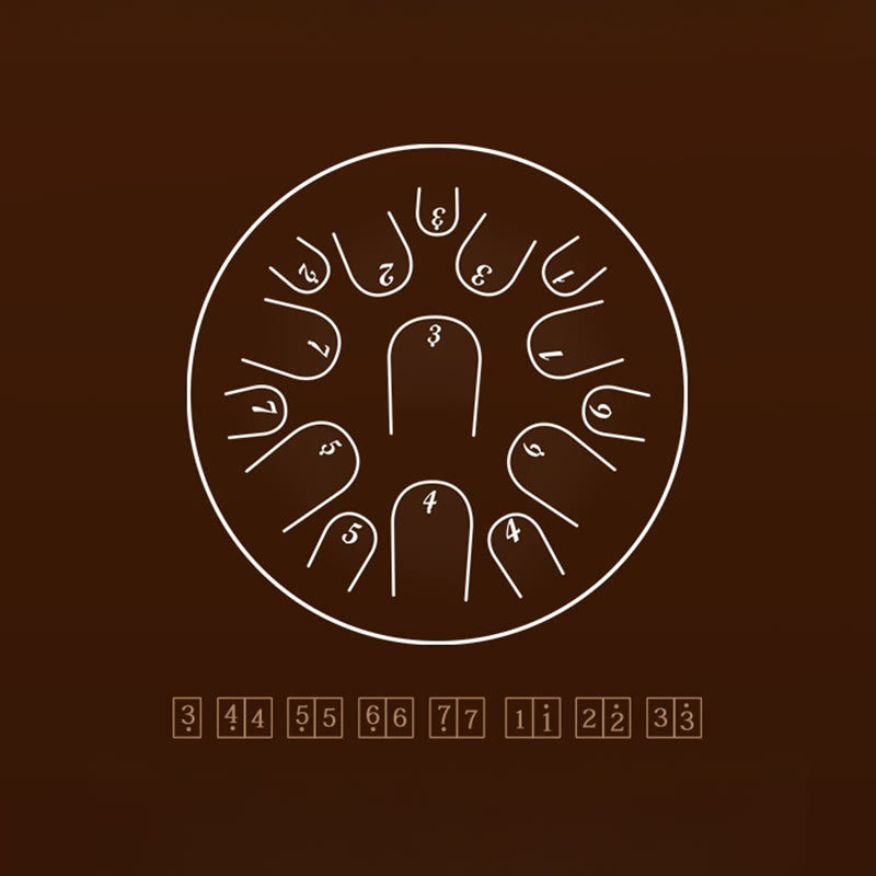 Tambor de lengüeta de acero Buddha Stones , para sanación sonora, meditación y atención plena, 15 notas, instrumento de percusión de 14 pulgadas