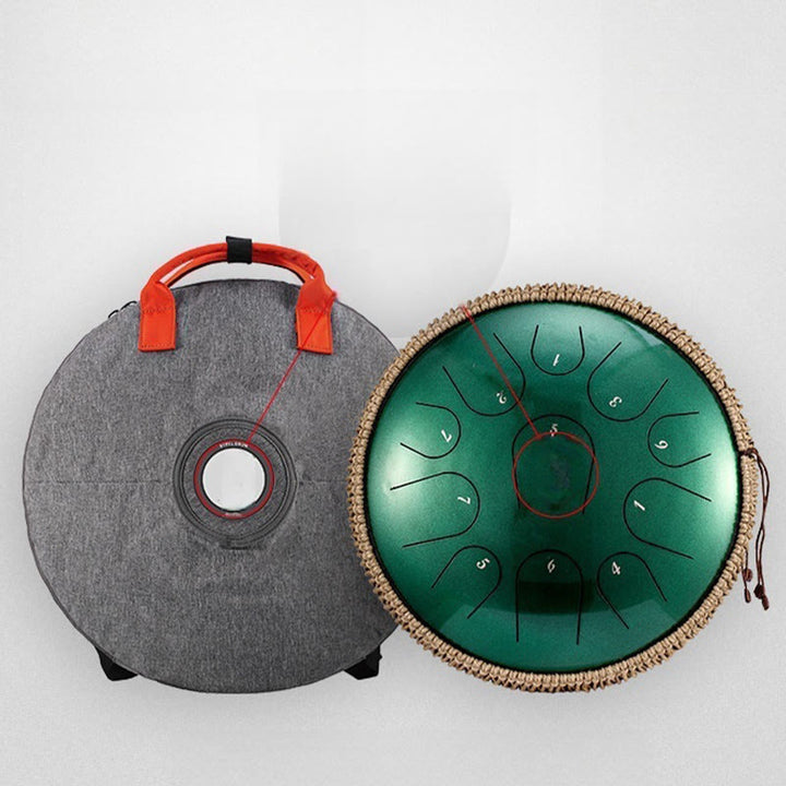 Tambor de lengüeta de acero Buddha Stones , para sanación sonora, meditación y atención plena, 15 notas, instrumento de percusión de 14 pulgadas