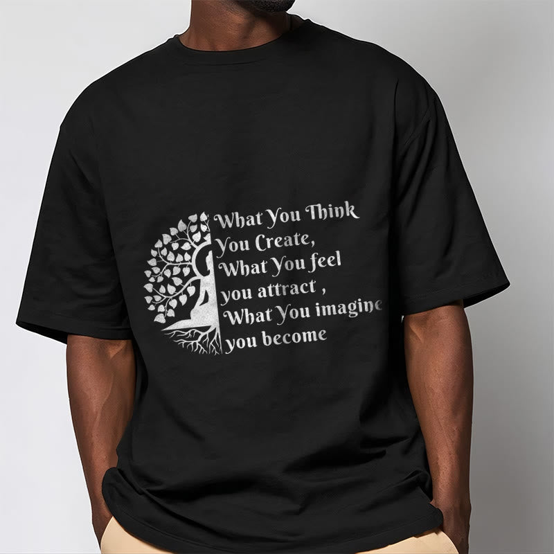 Camiseta con media meditación de Buddha Stones Buddha Tree - image 5