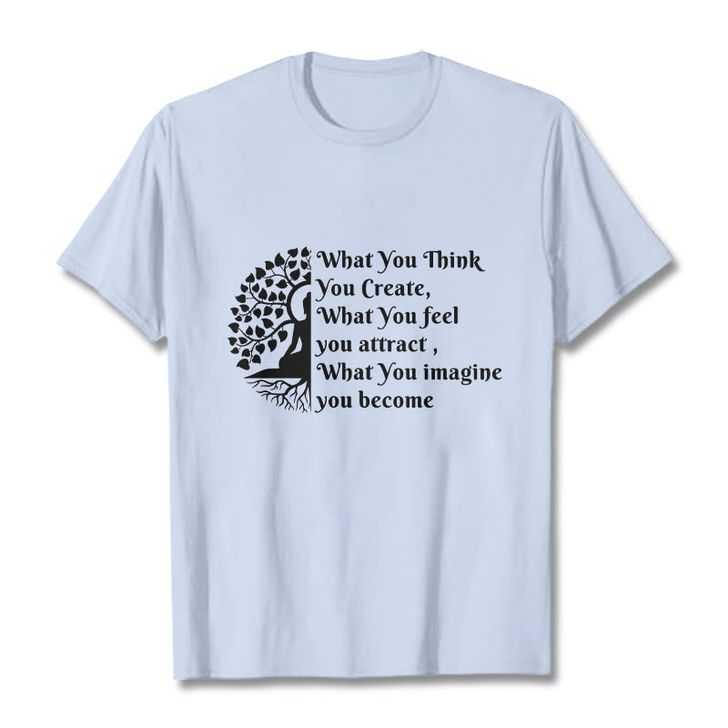 Camiseta con media meditación de Buddha Stones Buddha Tree - Cian claro - 2XL - image 18