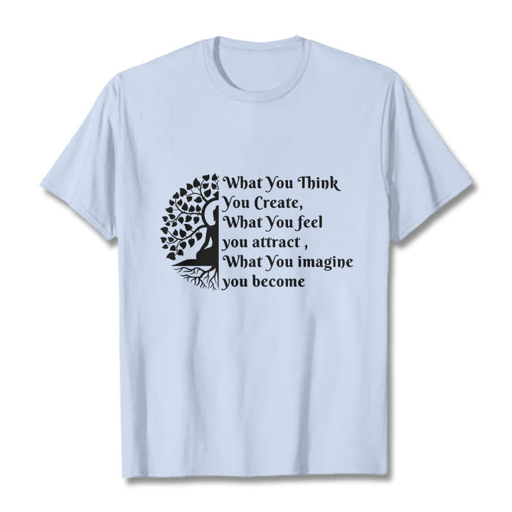 Camiseta con media meditación de Buddha Stones Buddha Tree - Cian claro - 2XL - image 18