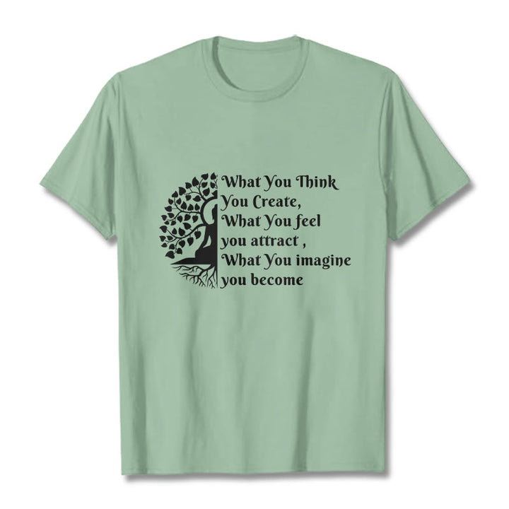 Camiseta con media meditación de Buddha Stones Buddha Tree - Verde pálido - 2XL - image 15