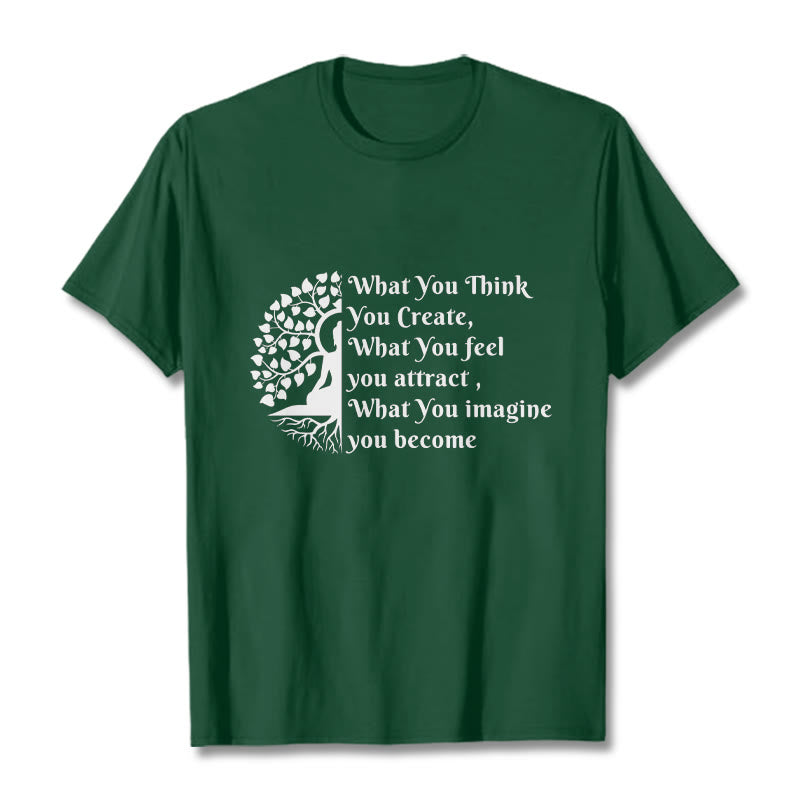 Camiseta con media meditación de Buddha Stones Buddha Tree - Verde bosque - 2XL - image 11