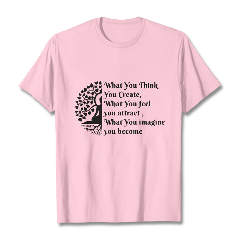 Camiseta con media meditación de Buddha Stones Buddha Tree - Rosa claro - 2XL - image 13
