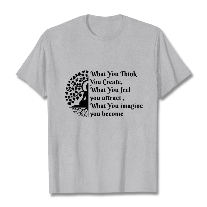 Camiseta con media meditación de Buddha Stones Buddha Tree - Gris claro - 2XL - image 20