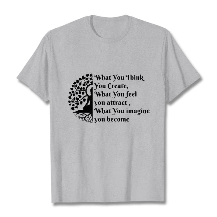 Camiseta con media meditación de Buddha Stones Buddha Tree - Gris claro - 2XL - image 20