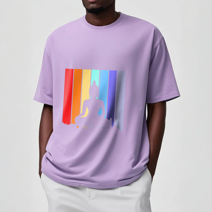 Camiseta arcoíris de Buddha Stones de meditación de Buda - image 18