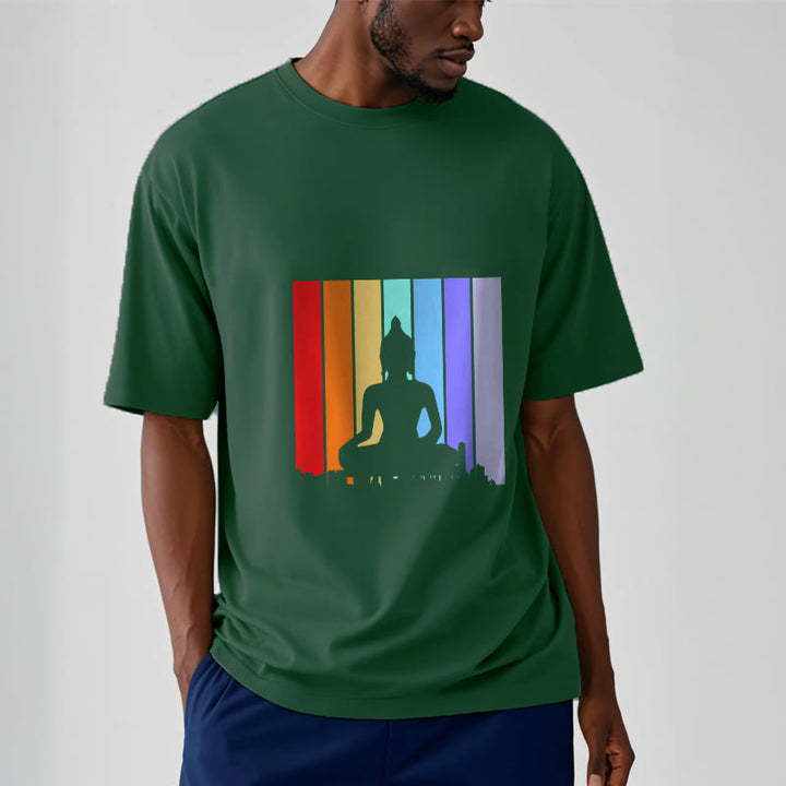 Camiseta arcoíris de Buddha Stones de meditación de Buda - image 12