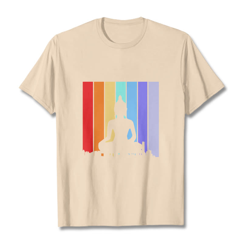 Camiseta arcoíris de Buddha Stones de meditación de Buda - Sopa de mariscos - 2XL - image 8
