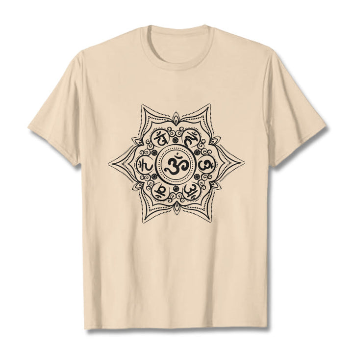 Camiseta con diseño de mandala de Buddha Stones Om Mani Padme Hum - Sopa de mariscos - 2XL - image 11