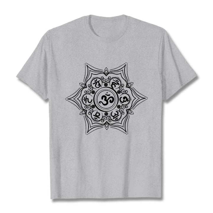 Camiseta con diseño de mandala de Buddha Stones Om Mani Padme Hum - Gris claro - 2XL - image 19